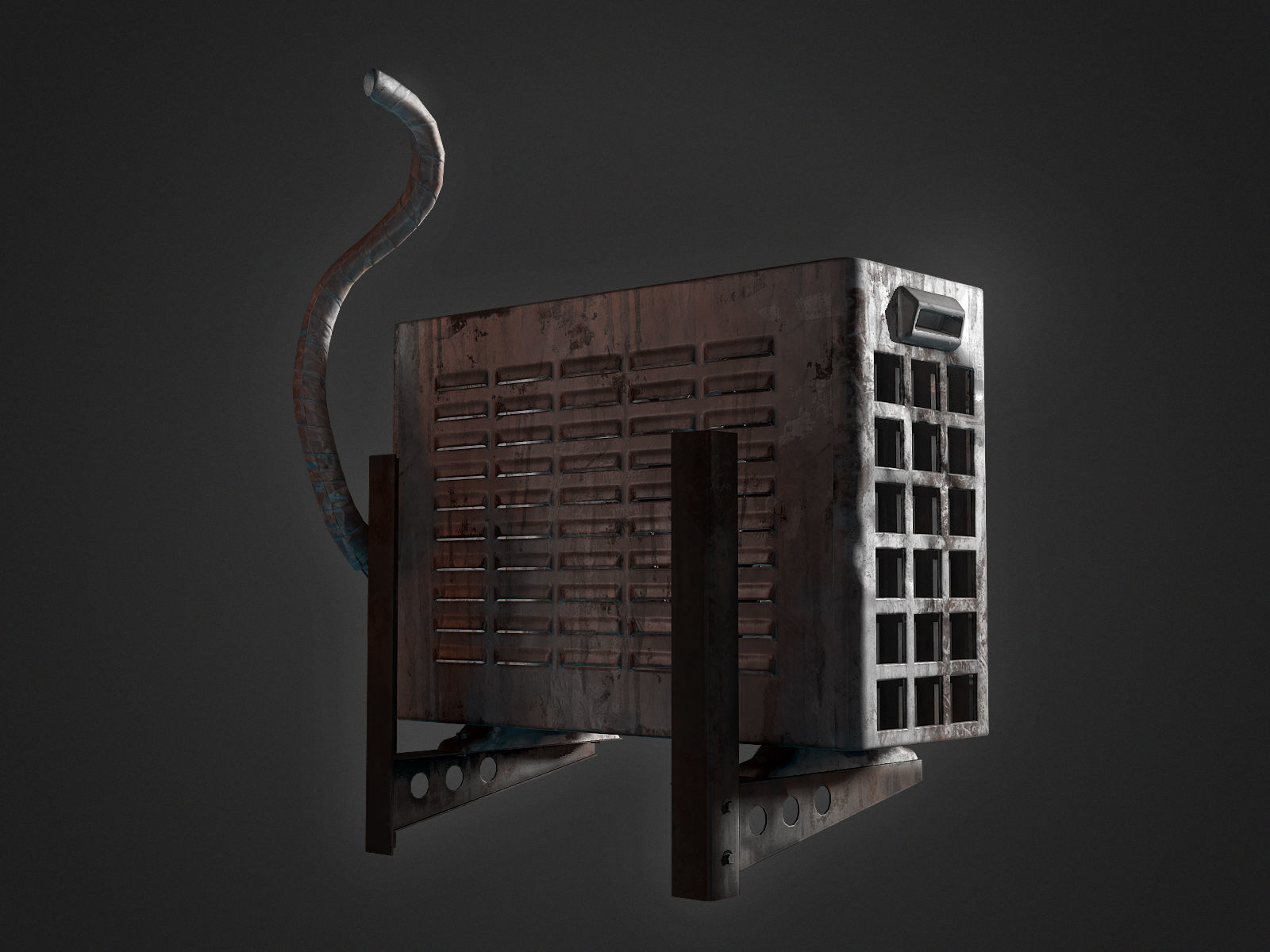Air cond3 Low-poly 3D model_2