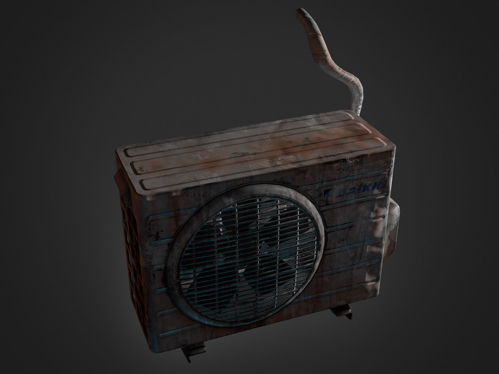 Air cond3 Low-poly 3D model_5