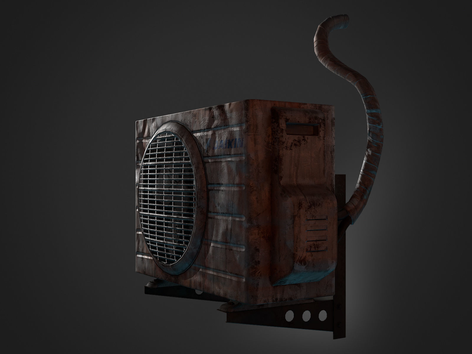 Air cond3 Low-poly 3D model_6