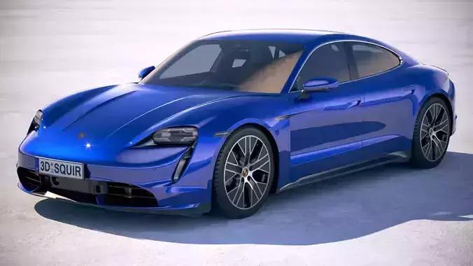 Porsche Taycan Turbo 2020 VRAY 3D model