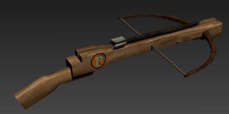 3D Medieval Crossbow Low-poly 3D model_2