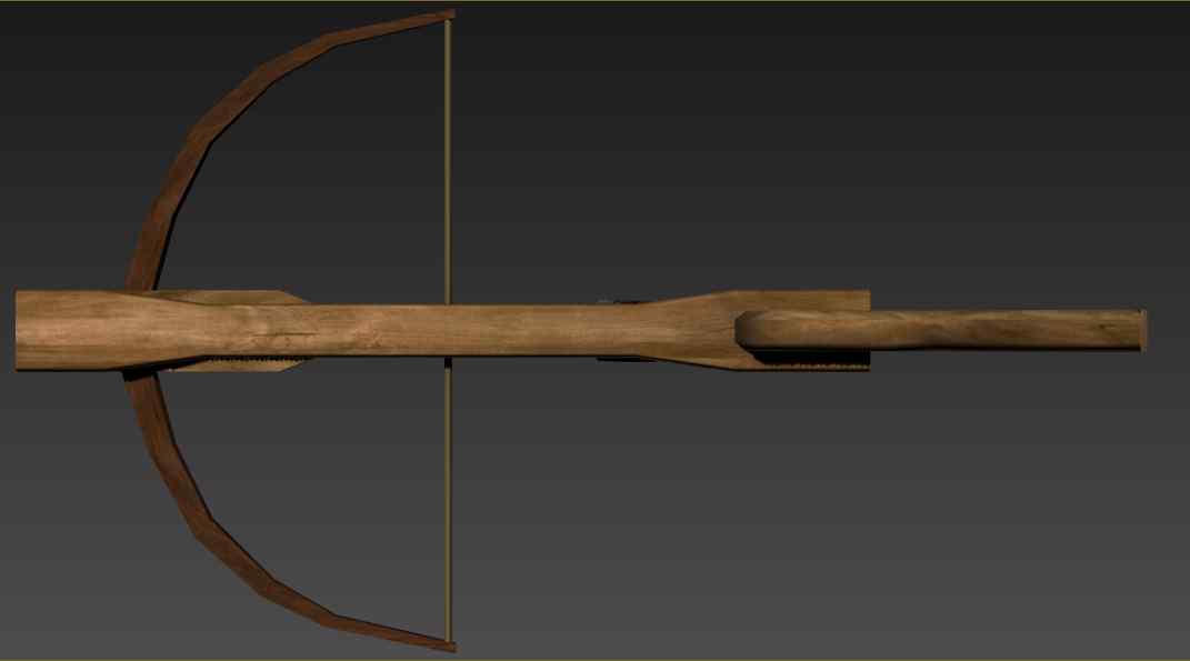 3D Medieval Crossbow Low-poly 3D model_3