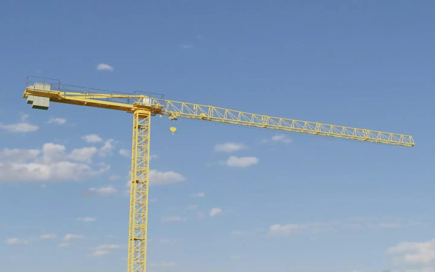Flat Top Tower Crane 5 - Construction Crane 3D model
