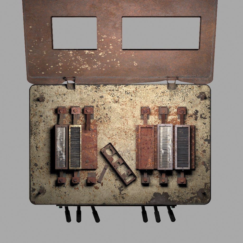 Old Electro Shock Device 3D model_7