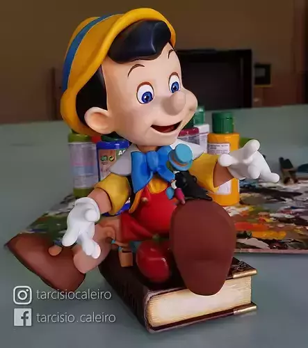 Pinocchio 3D print model - splited parts 3D print model