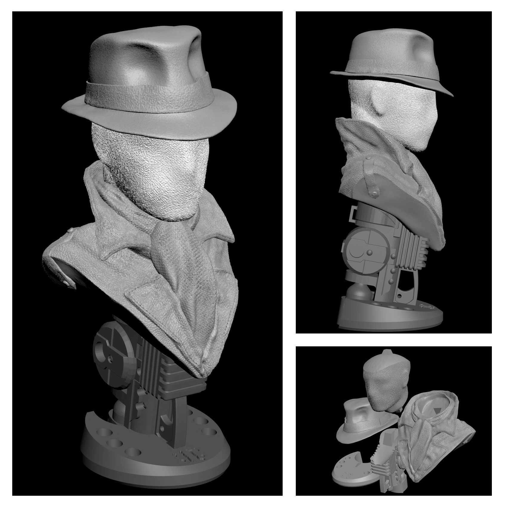 Rorschach - Watchmen - 3D print model 3D print model_2