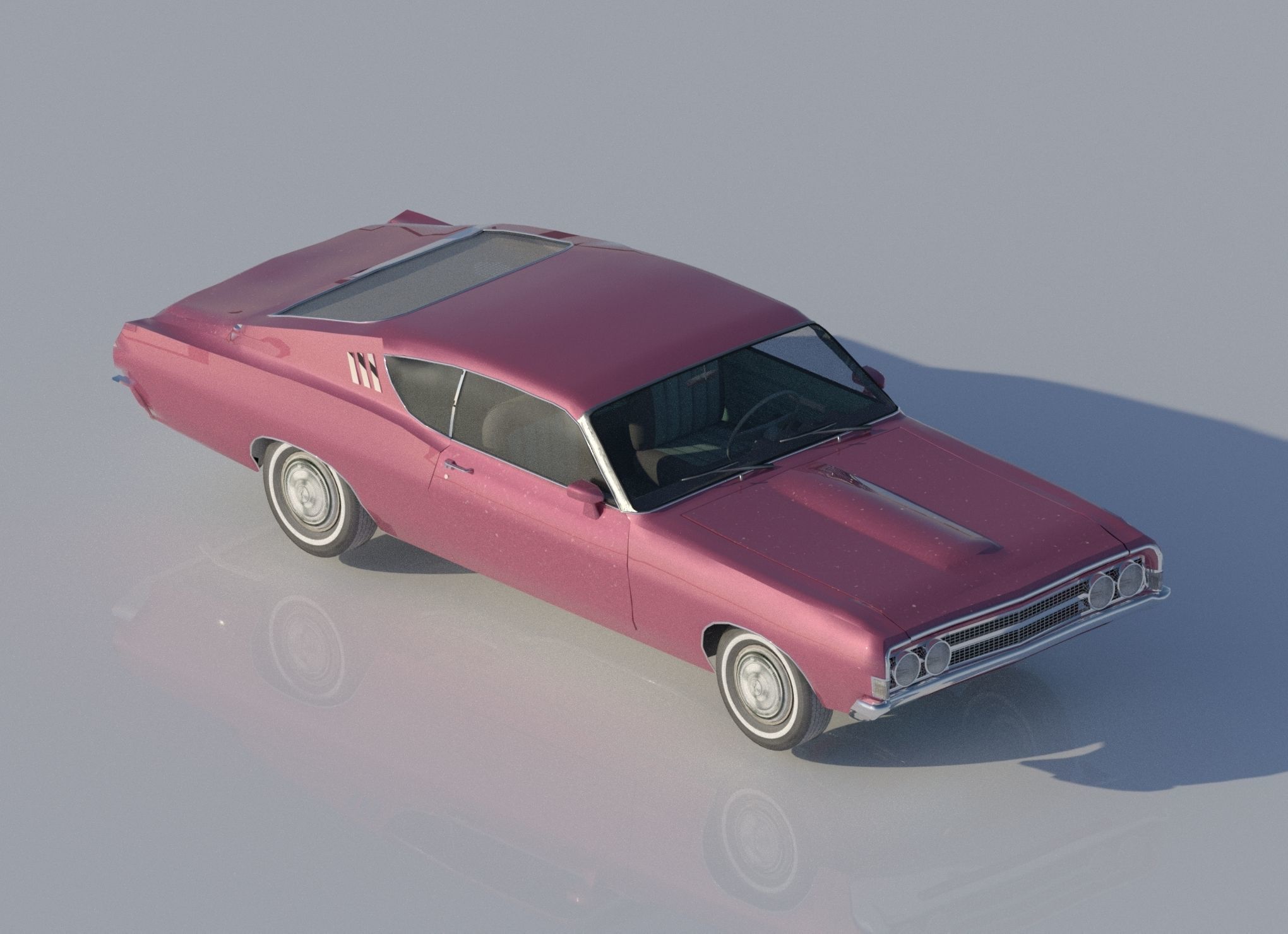 Ford Torino 3D model_0