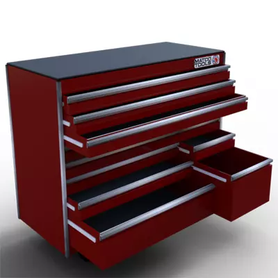 Professional Rolling Tool Box 3D model_0