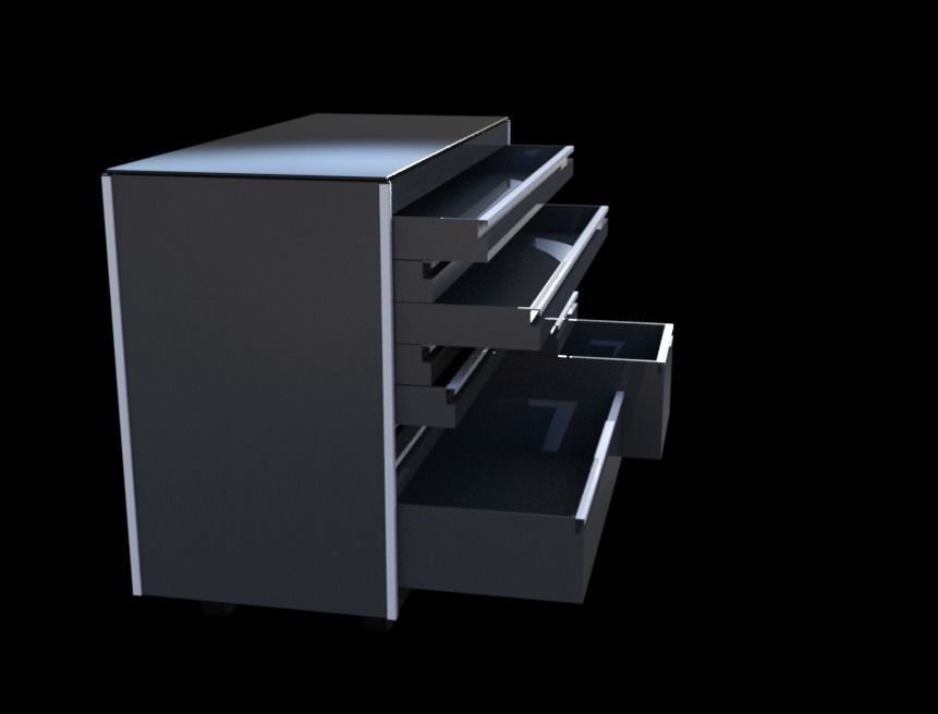 Professional Rolling Tool Box 3D model_3