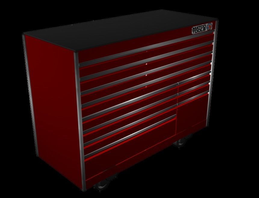 Professional Rolling Tool Box 3D model_5