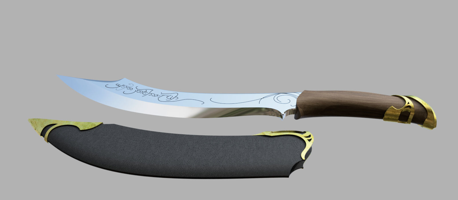 Aragorn Dagger  Lord of the Rings  3D print model_3