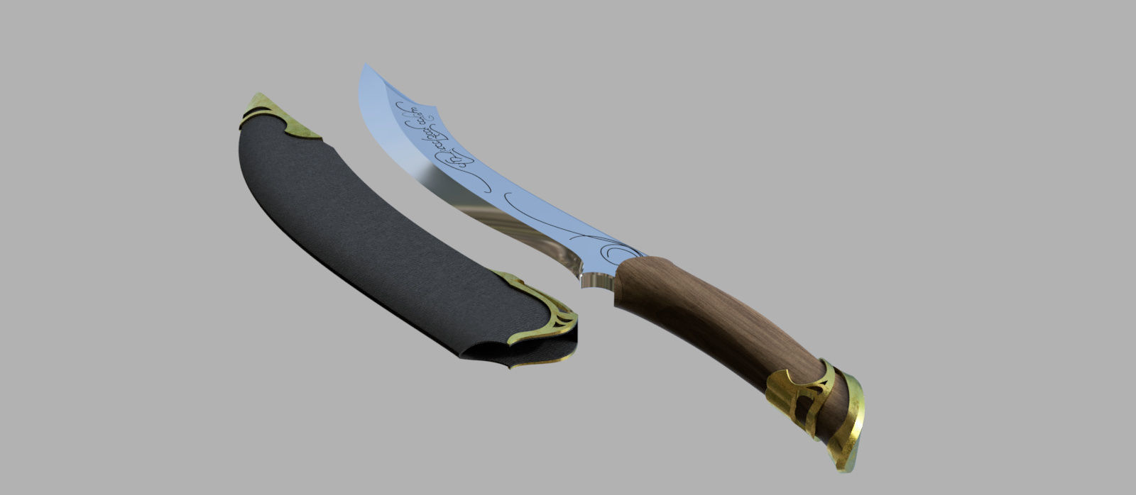 Aragorn Dagger  Lord of the Rings  3D print model_4