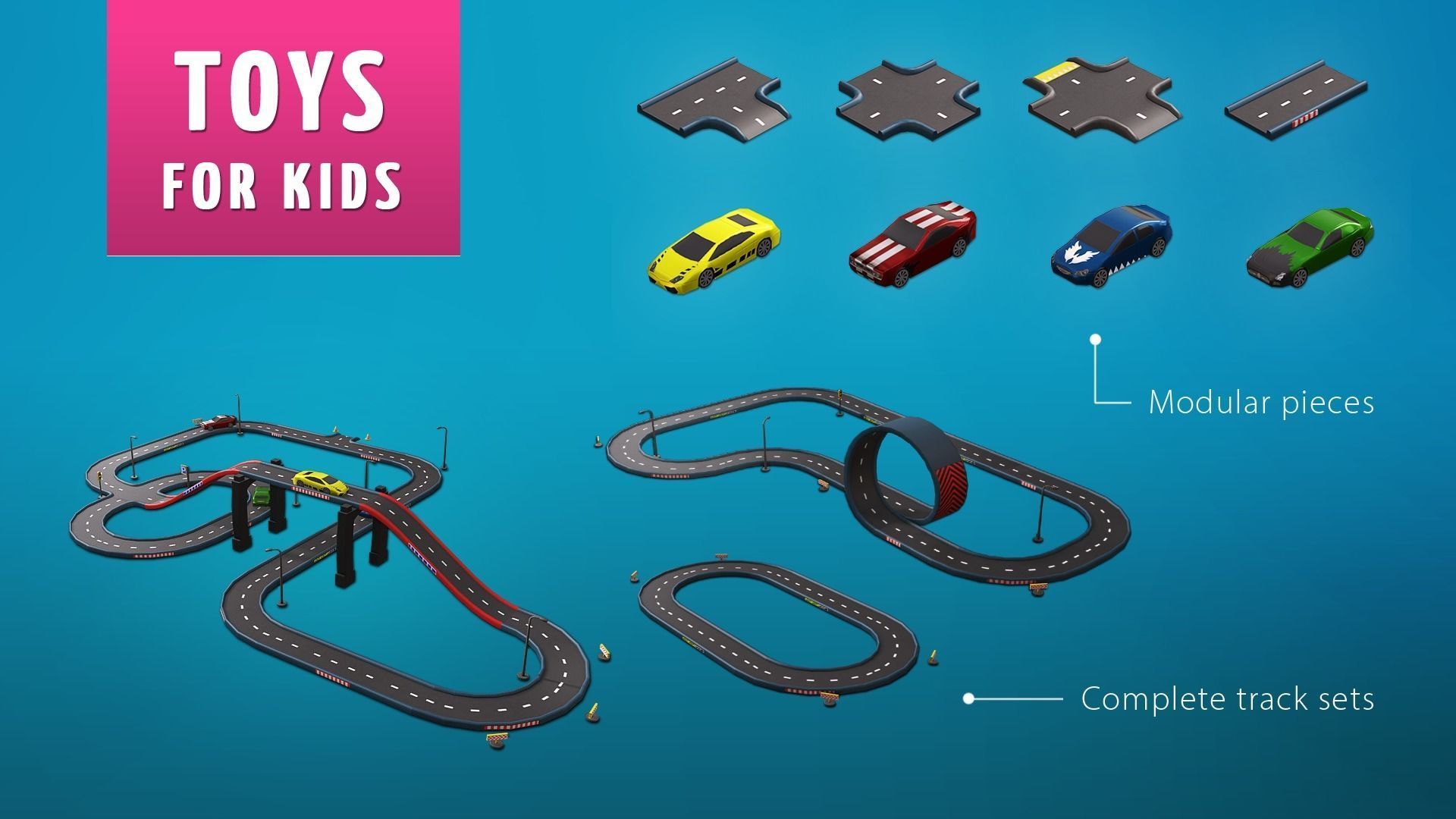 Toys for Kids Unreal Engine 4 Low-poly 3D model_4