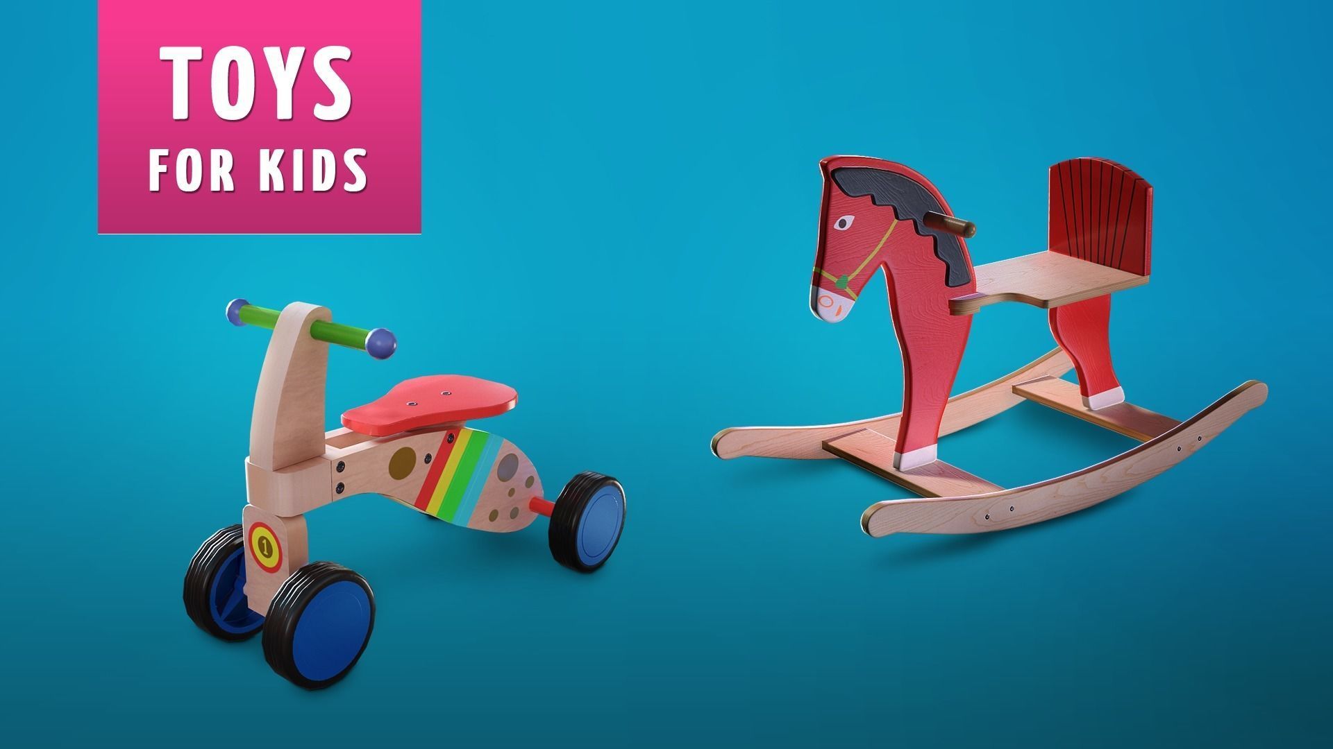 Toys for Kids Unreal Engine 4 Low-poly 3D model_5