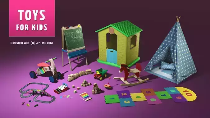 Toys for Kids Unreal Engine 4 Low-poly 3D model