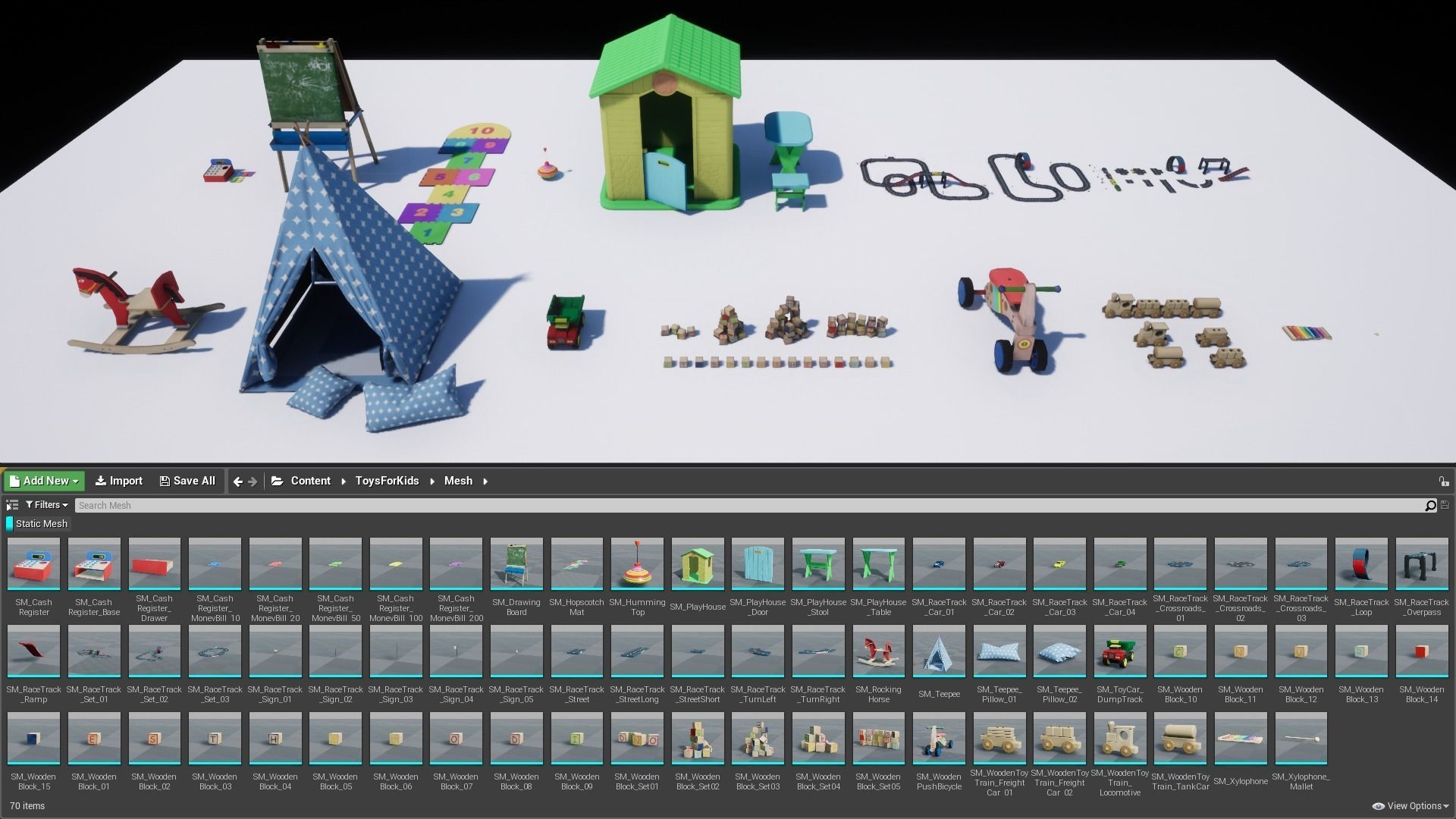 Toys for Kids Unreal Engine 4 Low-poly 3D model_7