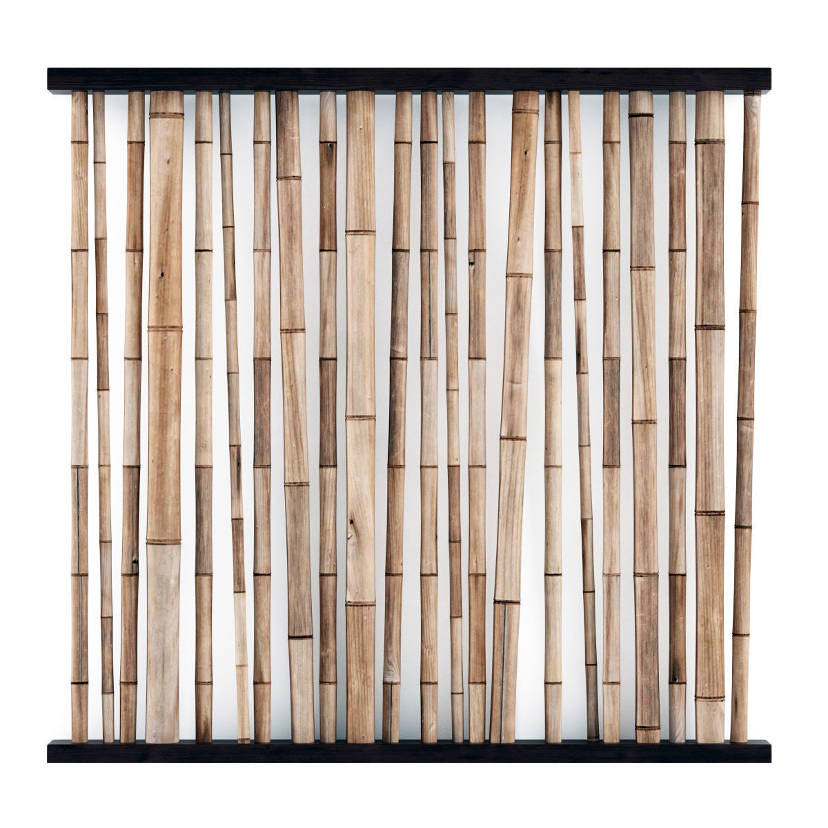 Bamboo decor wall cafe 3D model_1