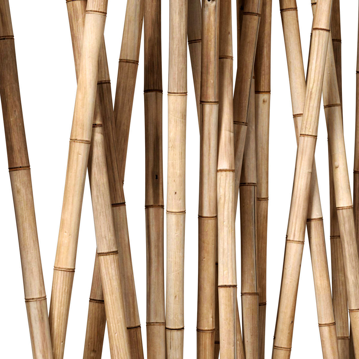 Bamboo decor wall cafe 3D model_7