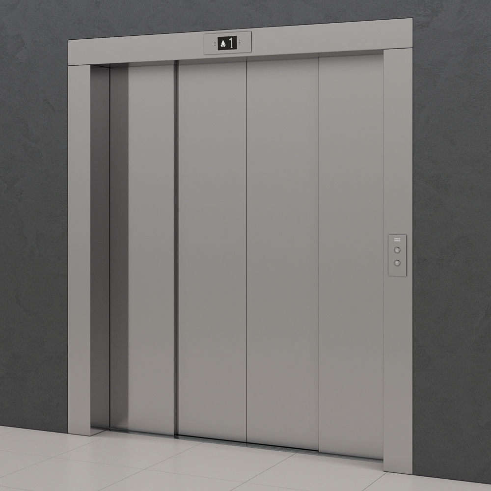 Set of doors for elevators Kone 3D model_7