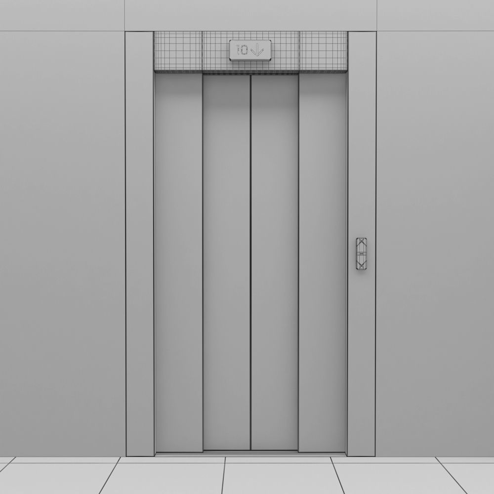 Set of doors for elevators Kone 3D model_19