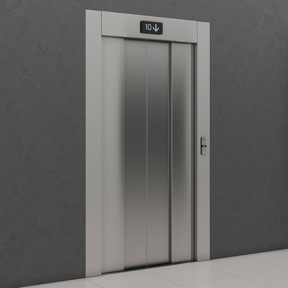 Set of doors for elevators Kone 3D model_14