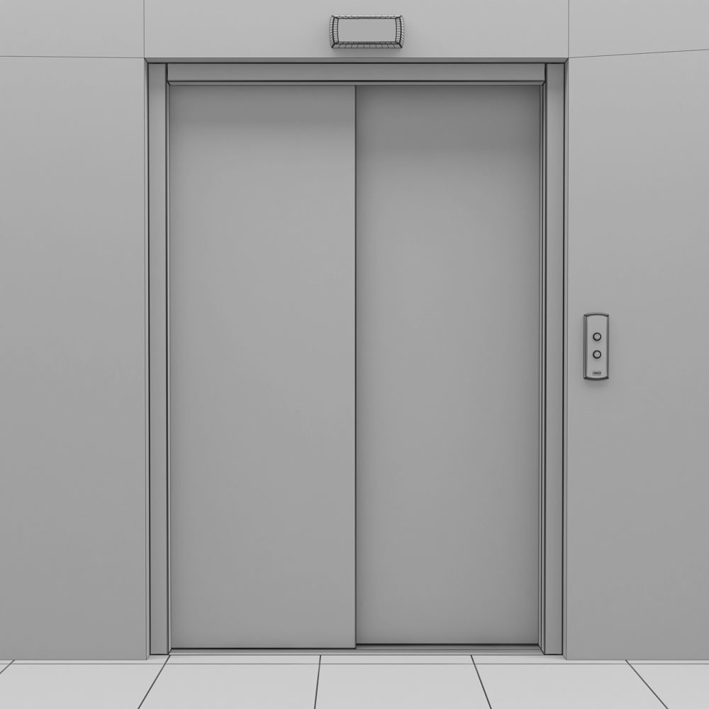 Set of doors for elevators Kone 3D model_18