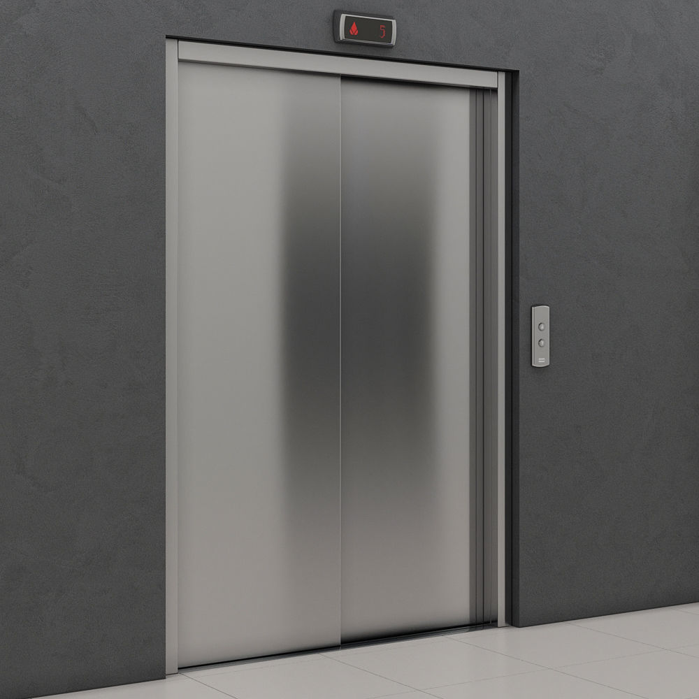 Set of doors for elevators Kone 3D model_12