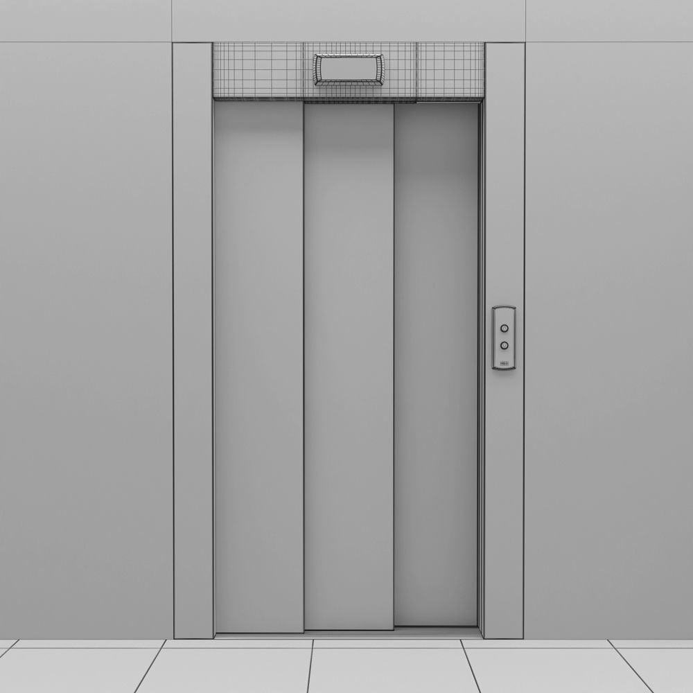 Set of doors for elevators Kone 3D model_20