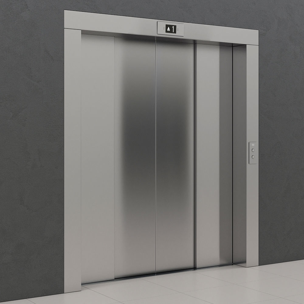 Set of doors for elevators Kone 3D model_8