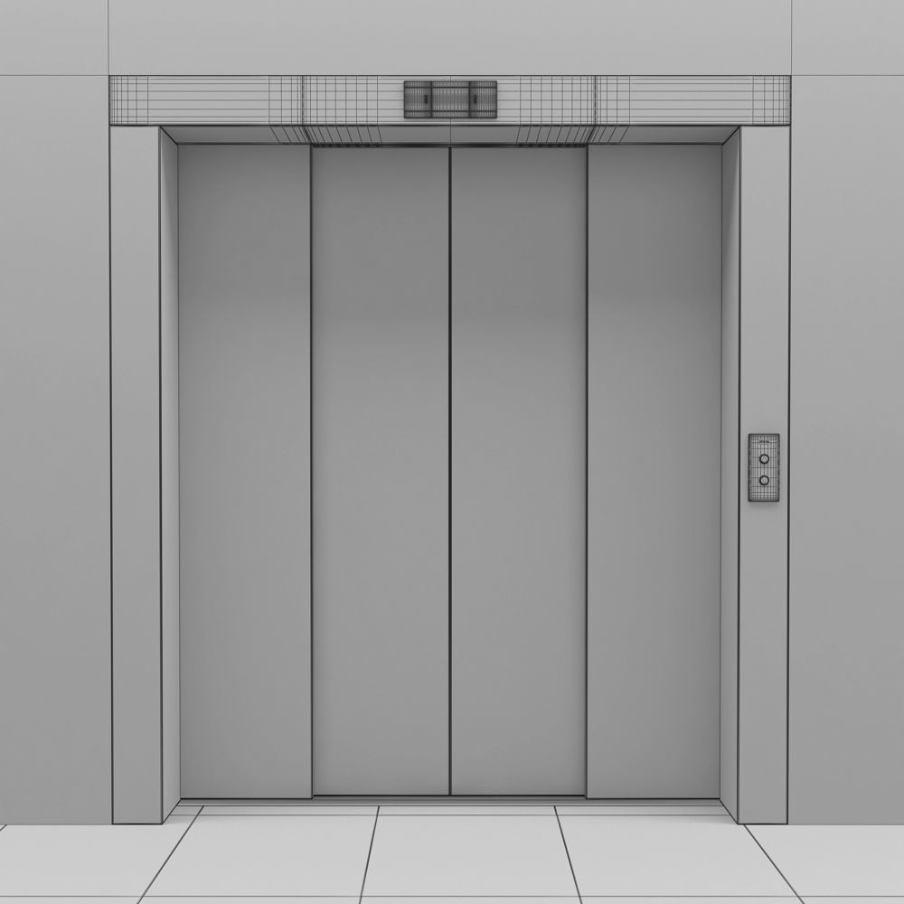 Set of doors for elevators Kone 3D model_16