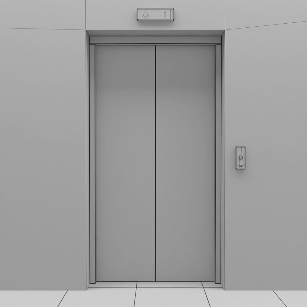 Set of doors for elevators Kone 3D model_17
