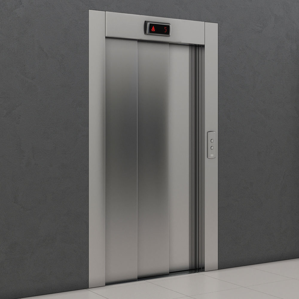 Set of doors for elevators Kone 3D model_5