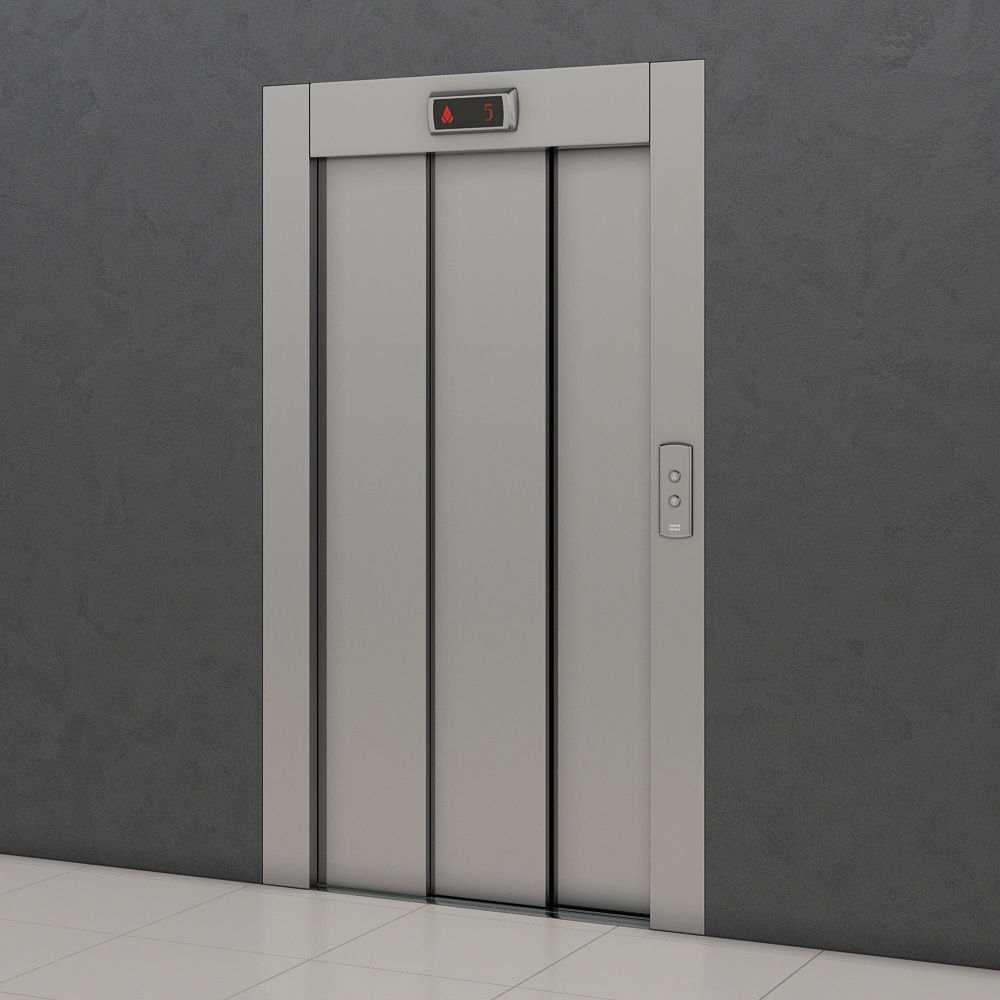 Set of doors for elevators Kone 3D model_6