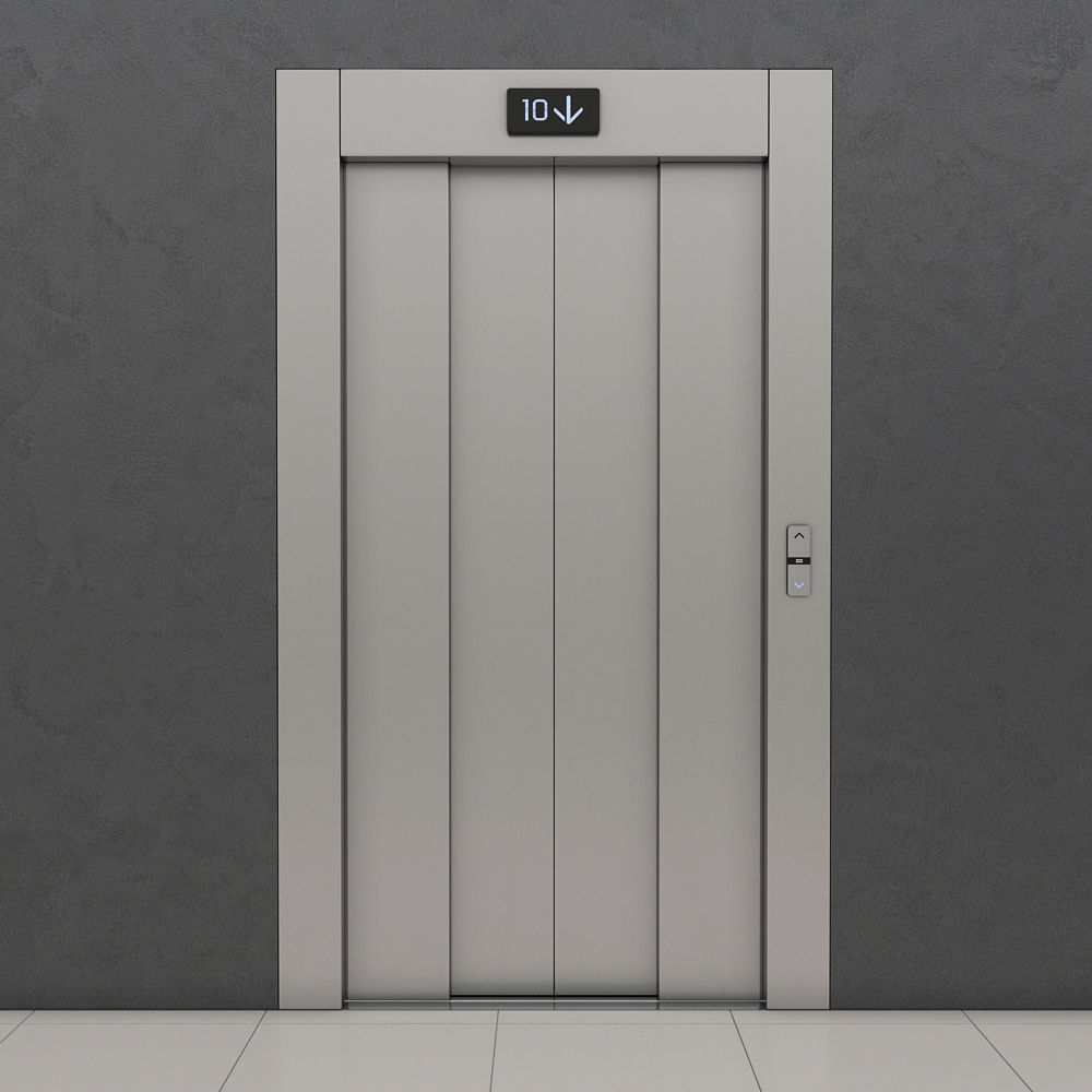 Set of doors for elevators Kone 3D model_13