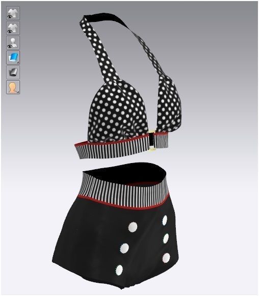 3D Fashion - Female Beach Outfit - Marvelous Designer - Clo3D 3D model_1
