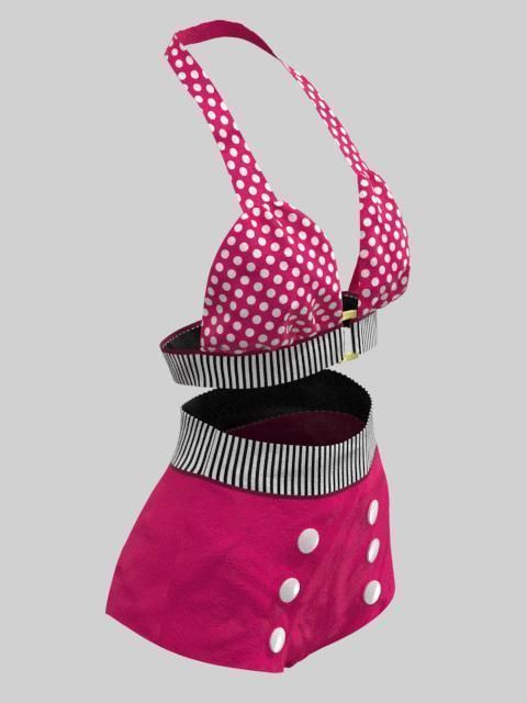 3D Fashion - Female Beach Outfit - Marvelous Designer - Clo3D 3D model_13