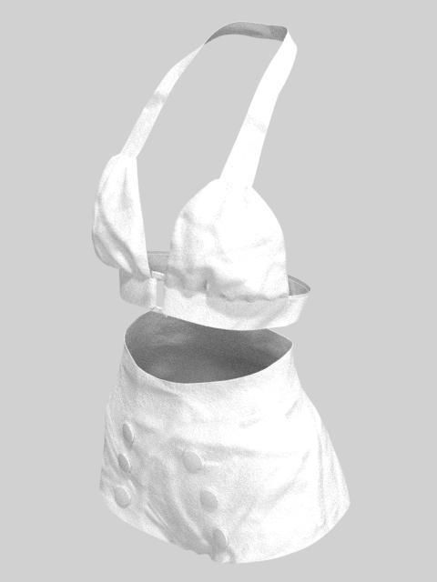 3D Fashion - Female Beach Outfit - Marvelous Designer - Clo3D 3D model_6