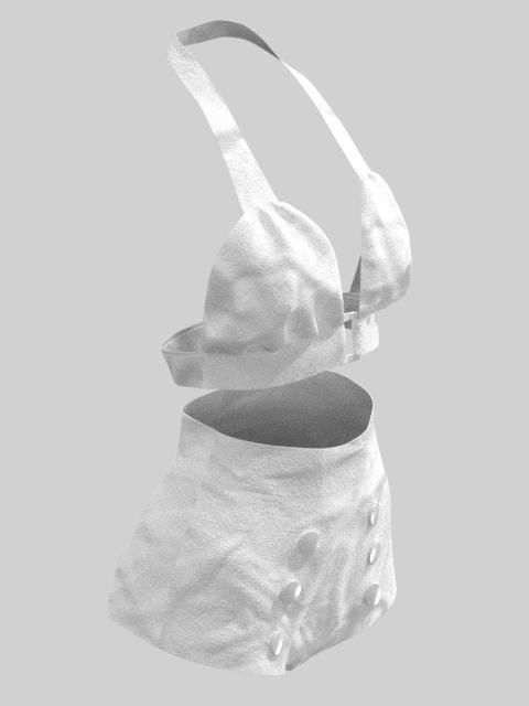 3D Fashion - Female Beach Outfit - Marvelous Designer - Clo3D 3D model_7