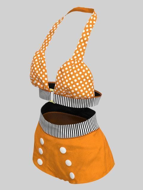 3D Fashion - Female Beach Outfit - Marvelous Designer - Clo3D 3D model_9