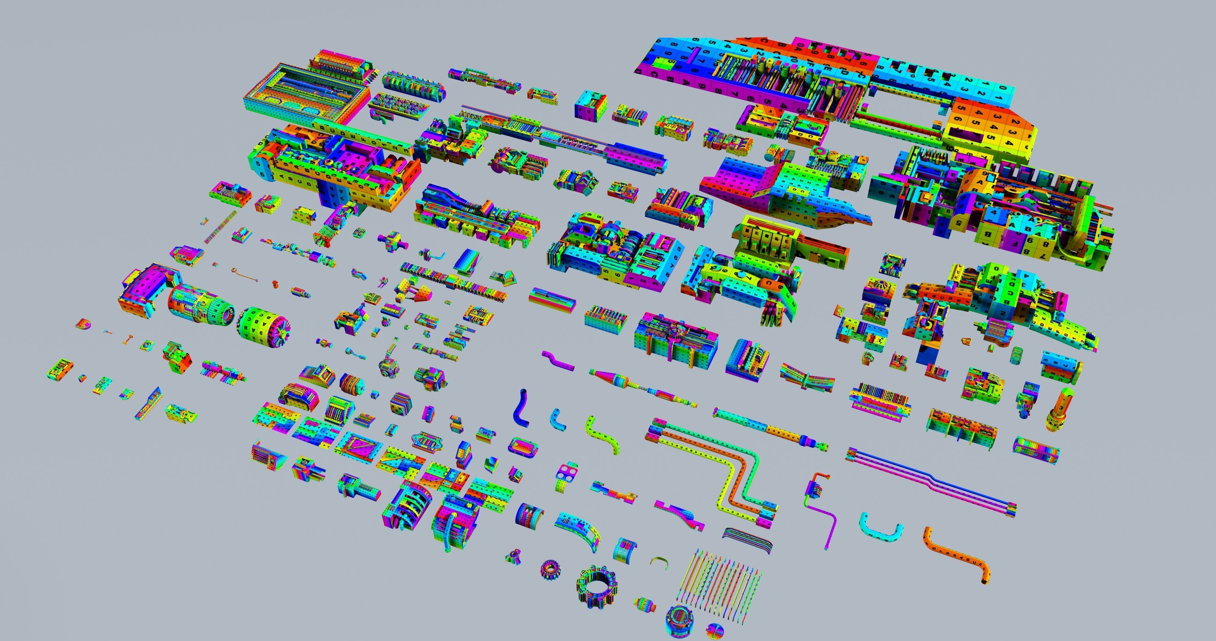 sci-fi  greebles  kitbash Low-poly 3D model_12