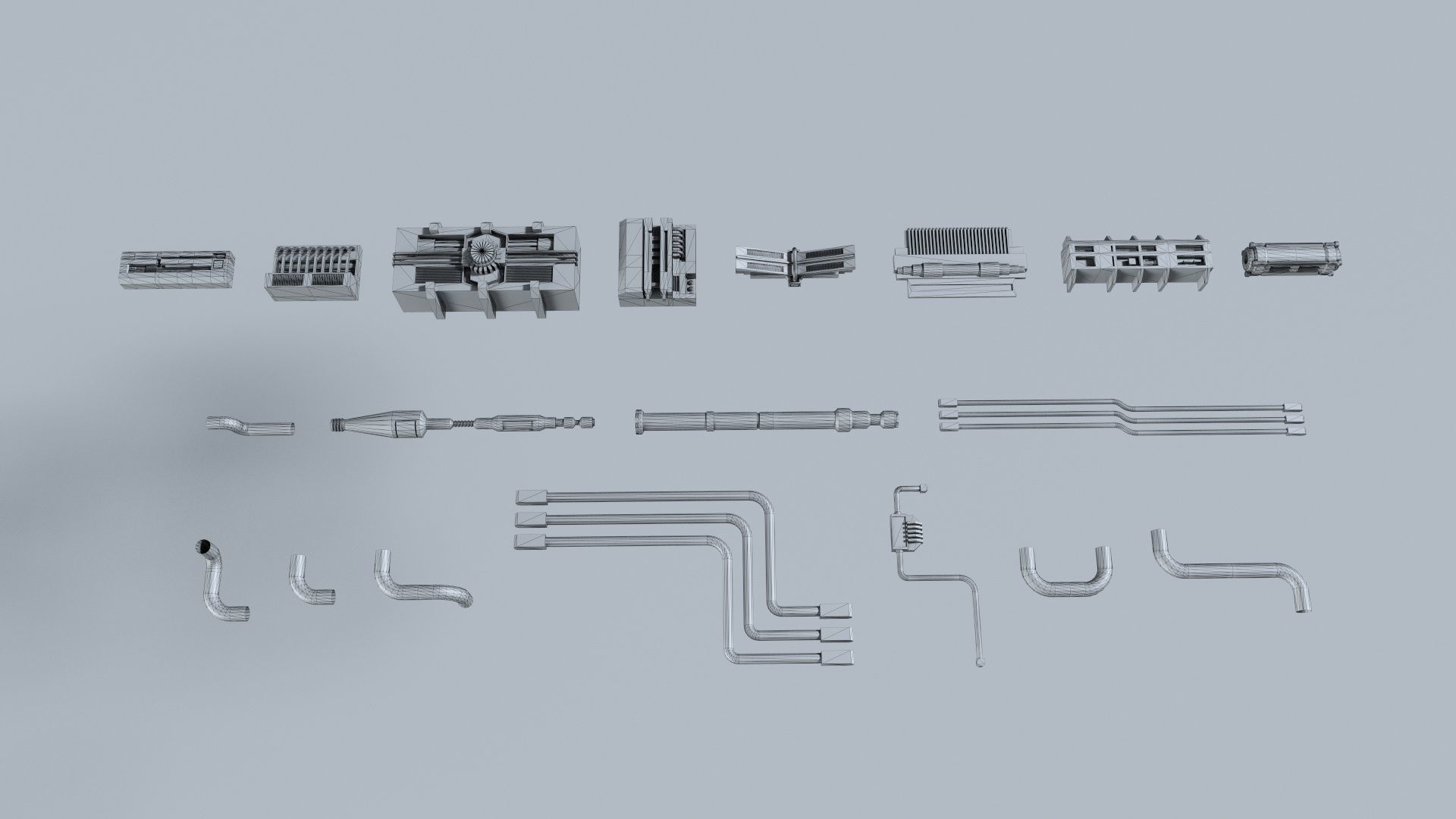 sci-fi  greebles  kitbash Low-poly 3D model_11