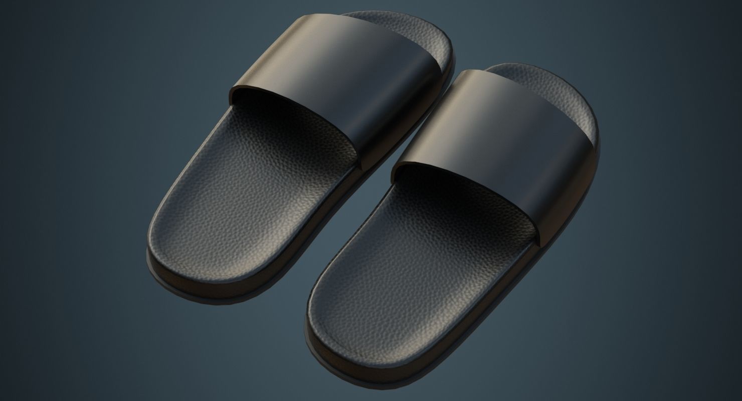 Slipper 3A Low-poly 3D model_5