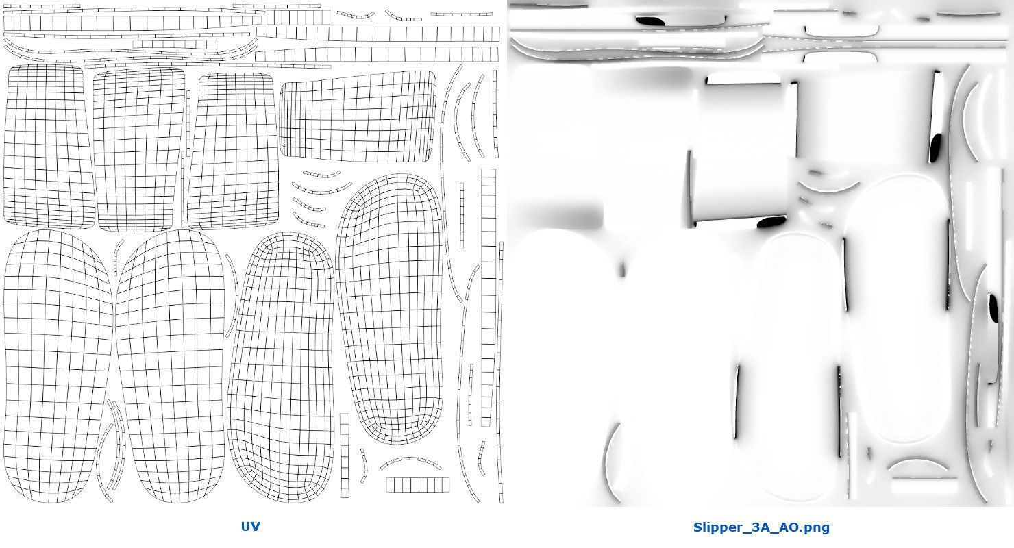 Slipper 3A Low-poly 3D model_9