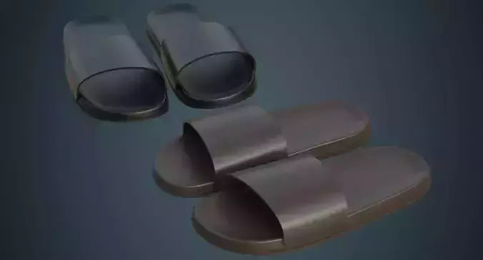 Slipper 3A Low-poly 3D model