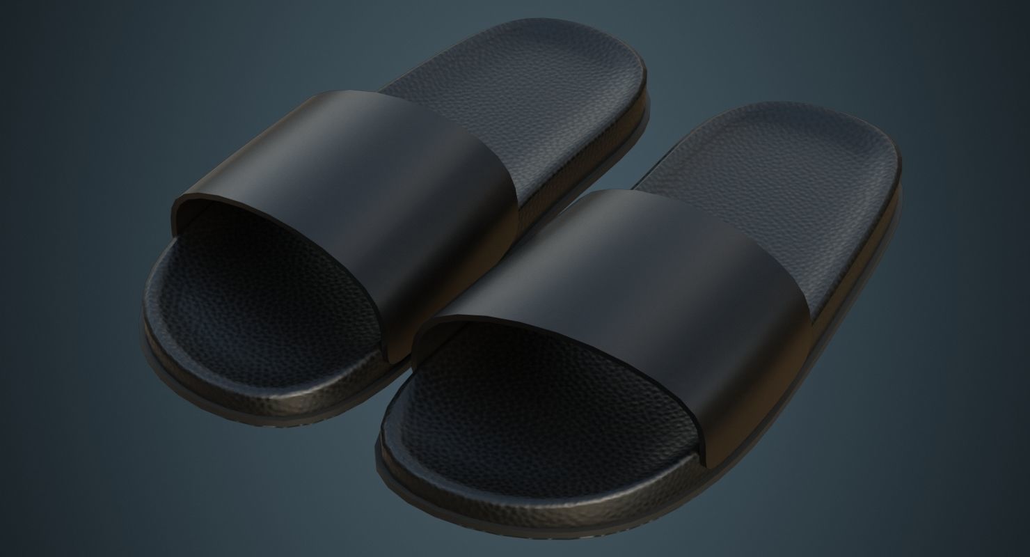 Slipper 3A Low-poly 3D model_3
