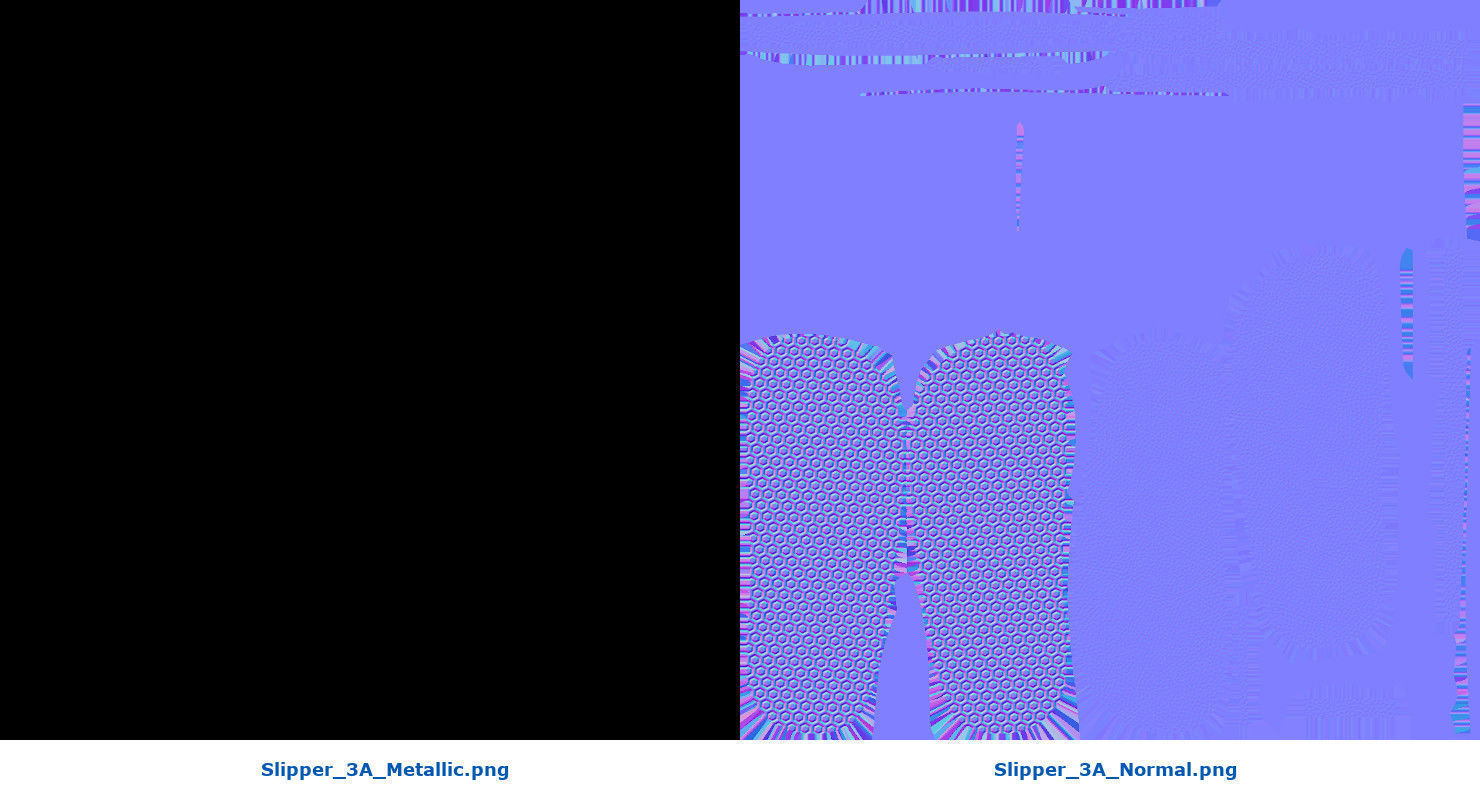 Slipper 3A Low-poly 3D model_11