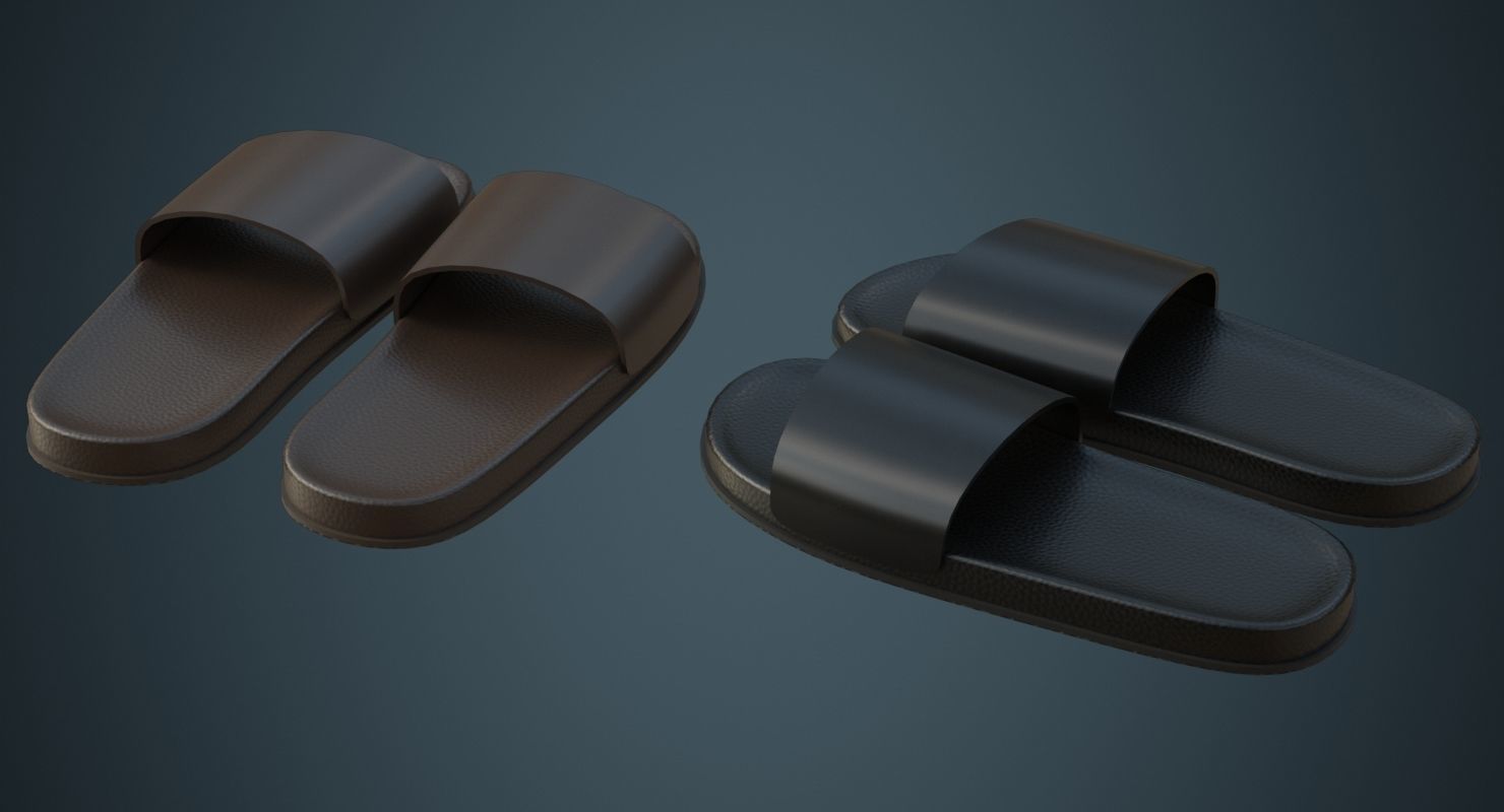 Slipper 3A Low-poly 3D model_1