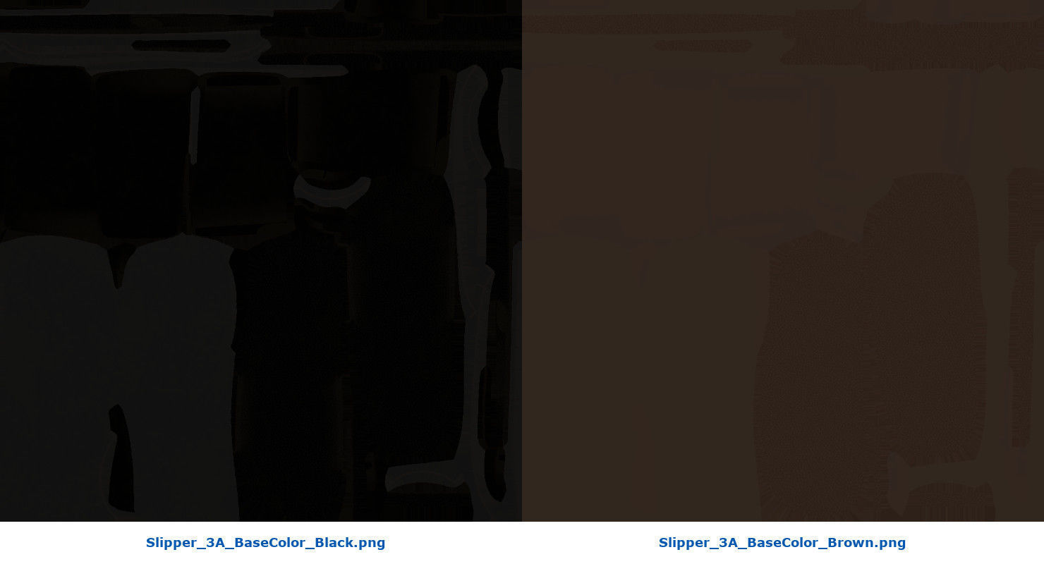 Slipper 3A Low-poly 3D model_10