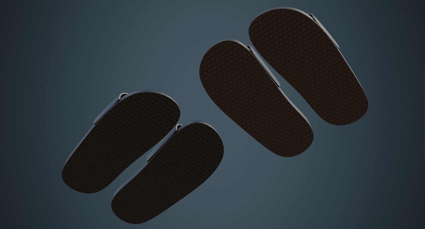 Slipper 3A Low-poly 3D model_2
