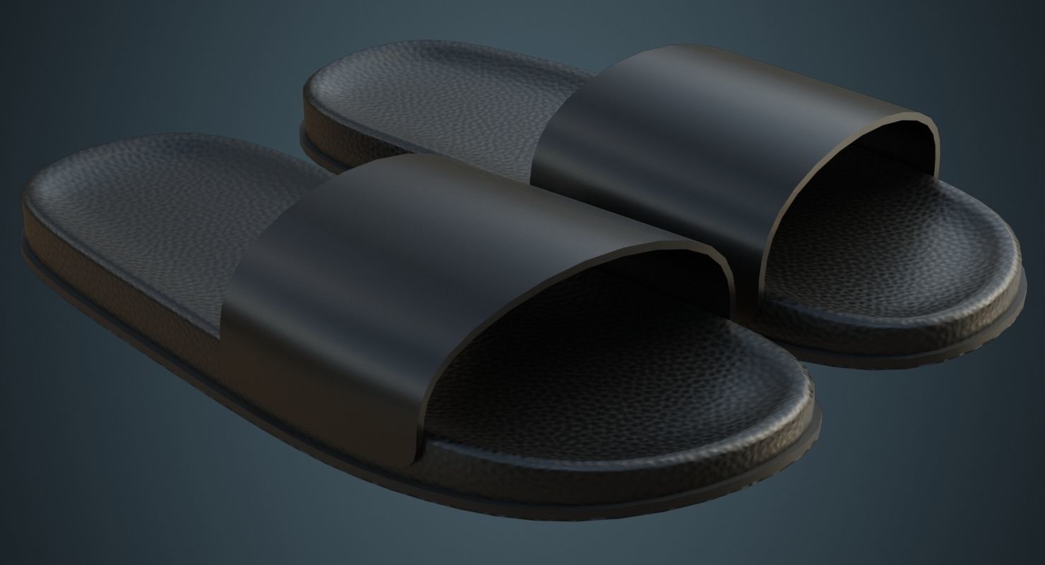Slipper 3A Low-poly 3D model_4